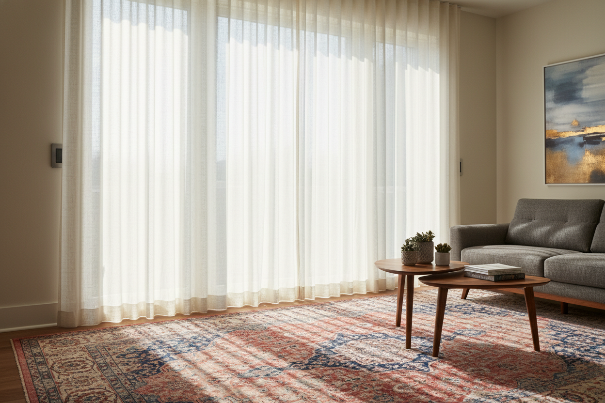 How One Automatic Sun Shade Saved My Vintage Rugs From Ruin