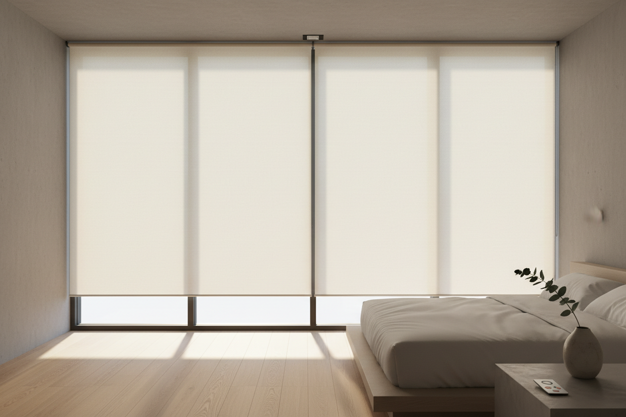 Why I Replaced My Bulky Drapes With Roller Shades Motorized