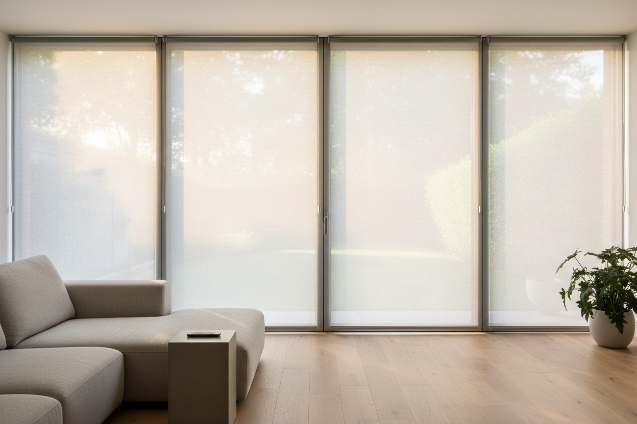 Why I Only Spec Motorized Outdoor Shades With Side Tracks Now