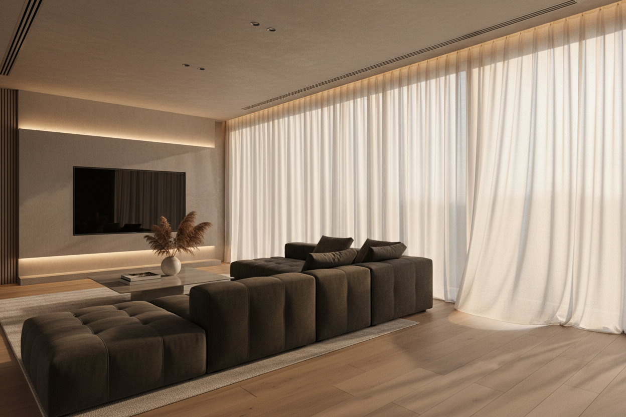 Stop Squinting at the TV: Why Electric Sunshades Beat Heavy Drapes