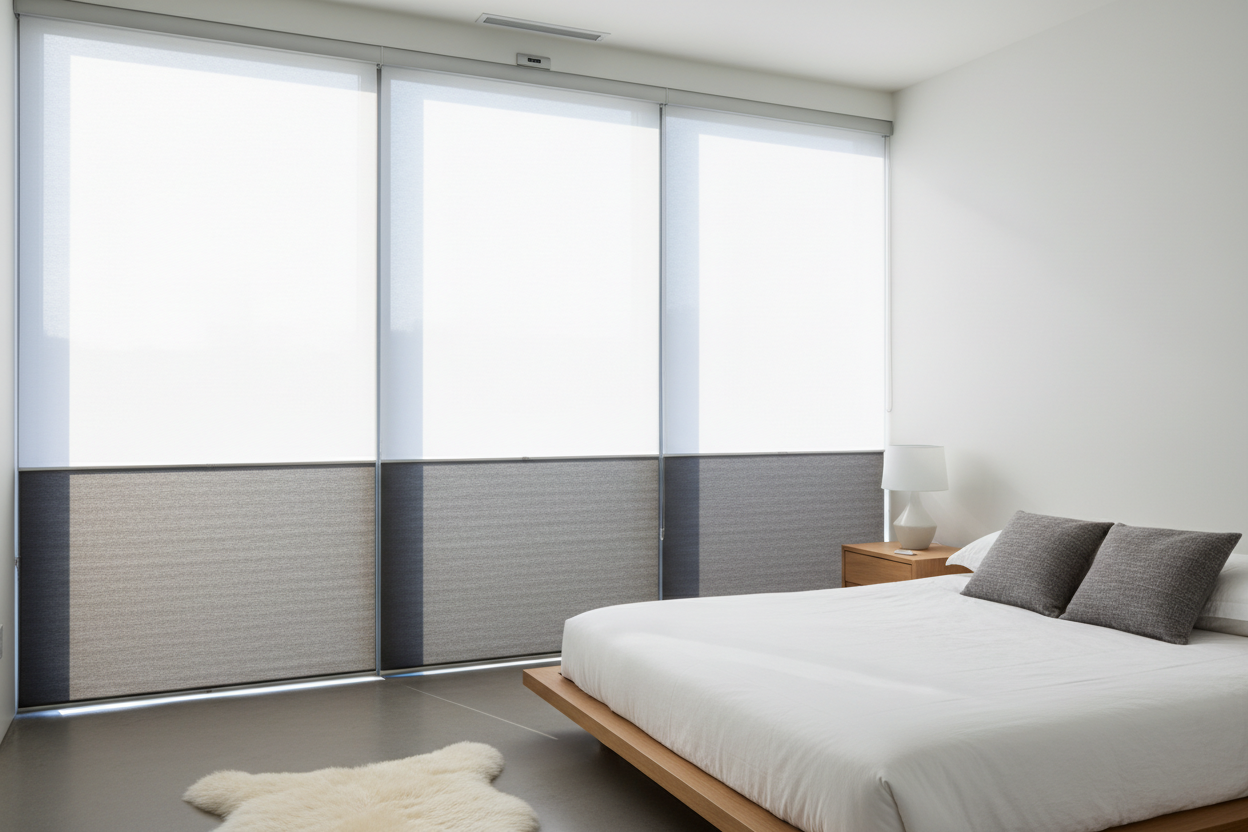 I Ditched Bulky Double Drapes for Motorized Day Night Cellular Shades