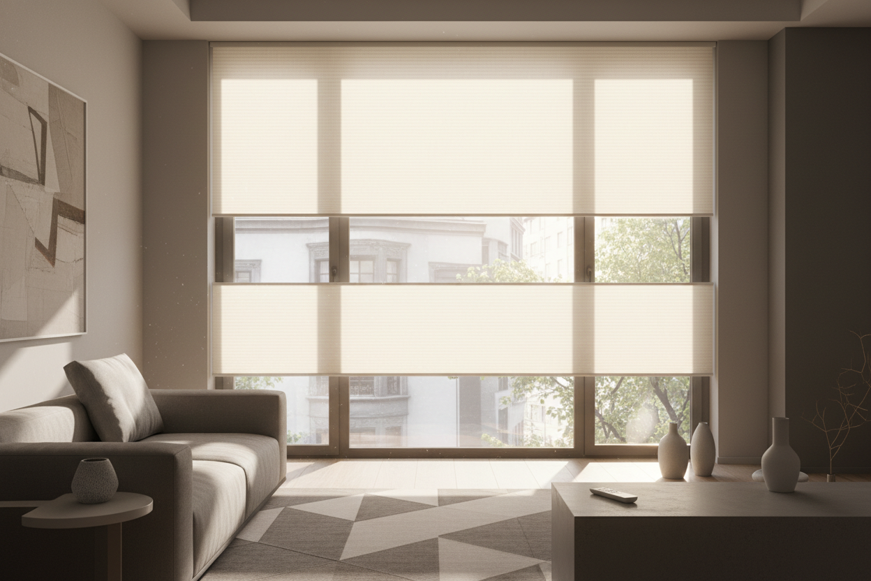 Why Street-Facing Rooms Beg for Automatic Top Down Bottom Up Shades