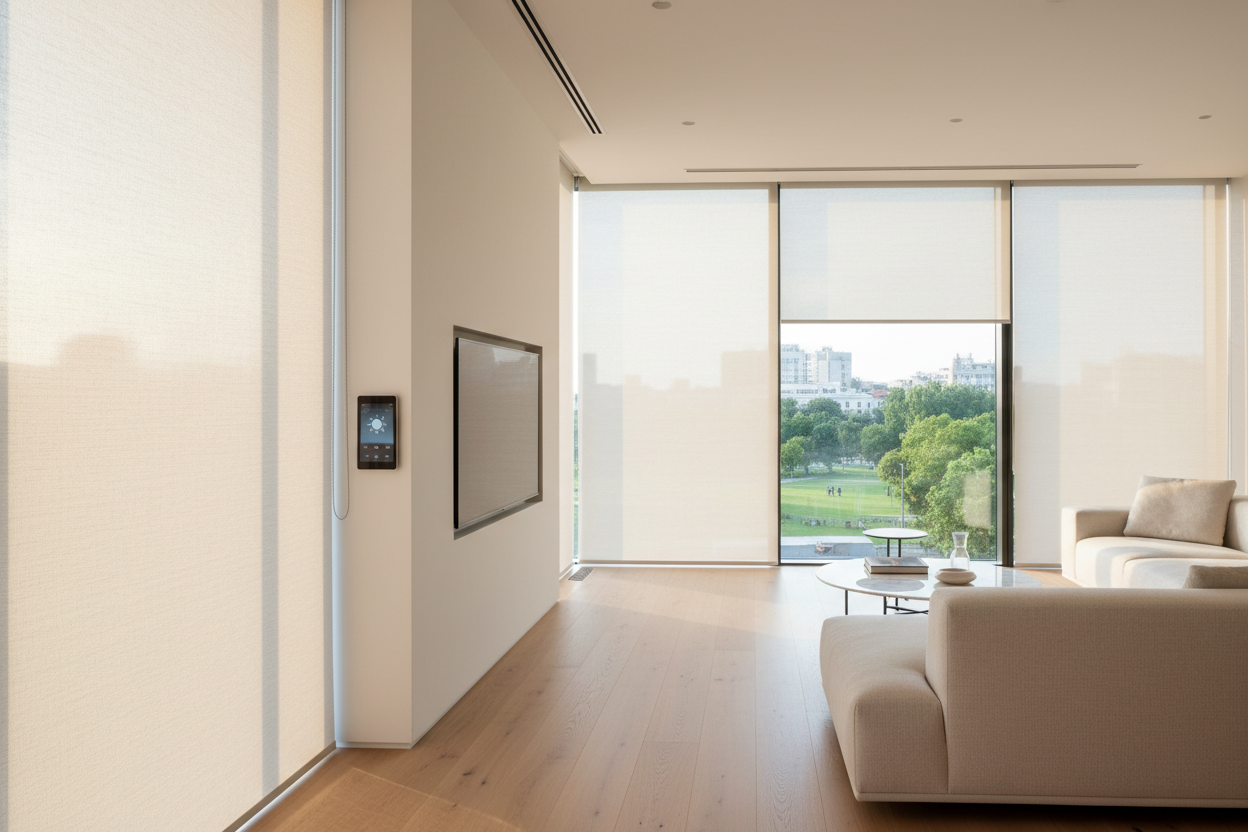 Your TV Needs a Motorized Sunscreen (Not Blackout Drapes)