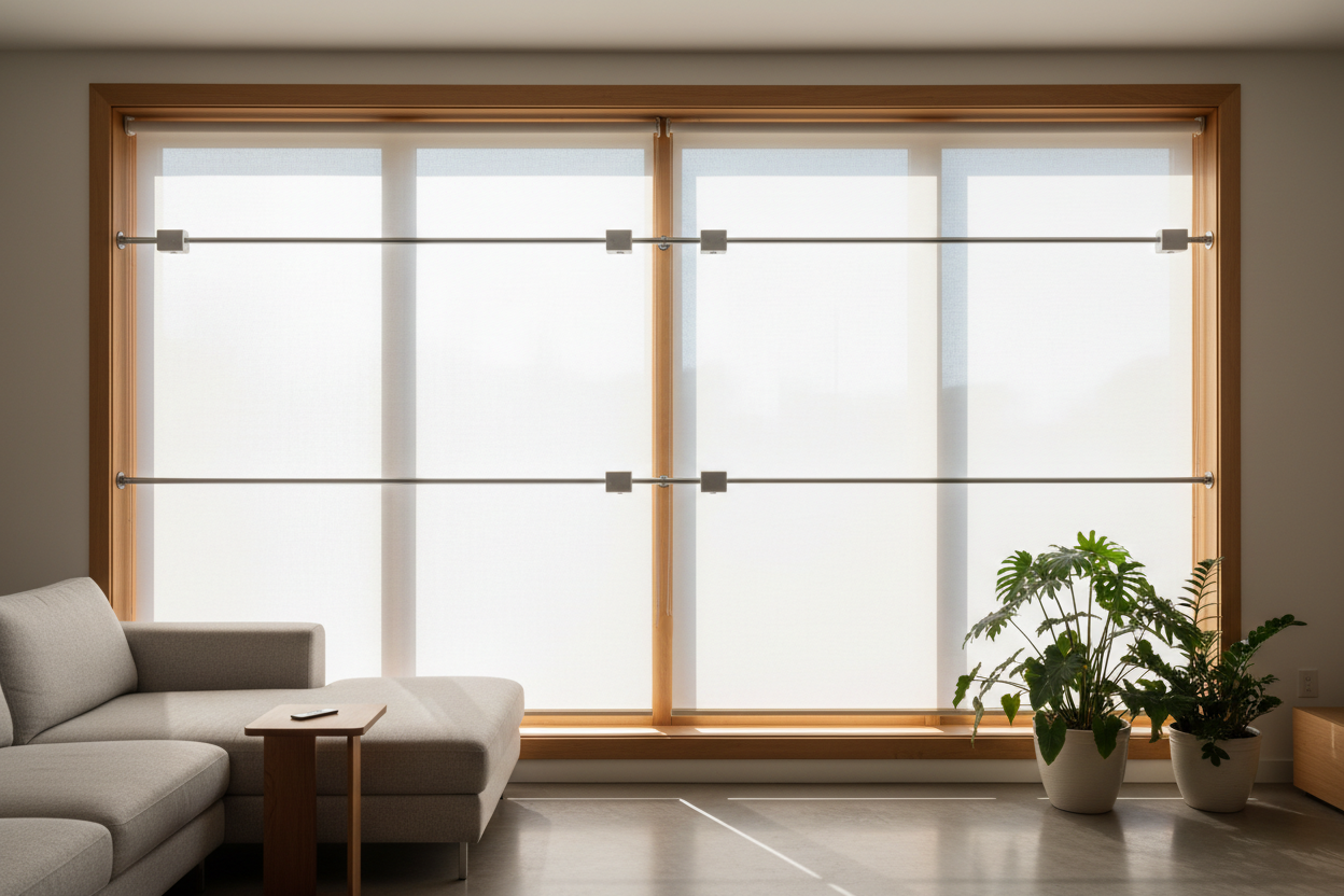 I Refused to Drill My Wood Trim, So I Hung Blinds on Tension Rods