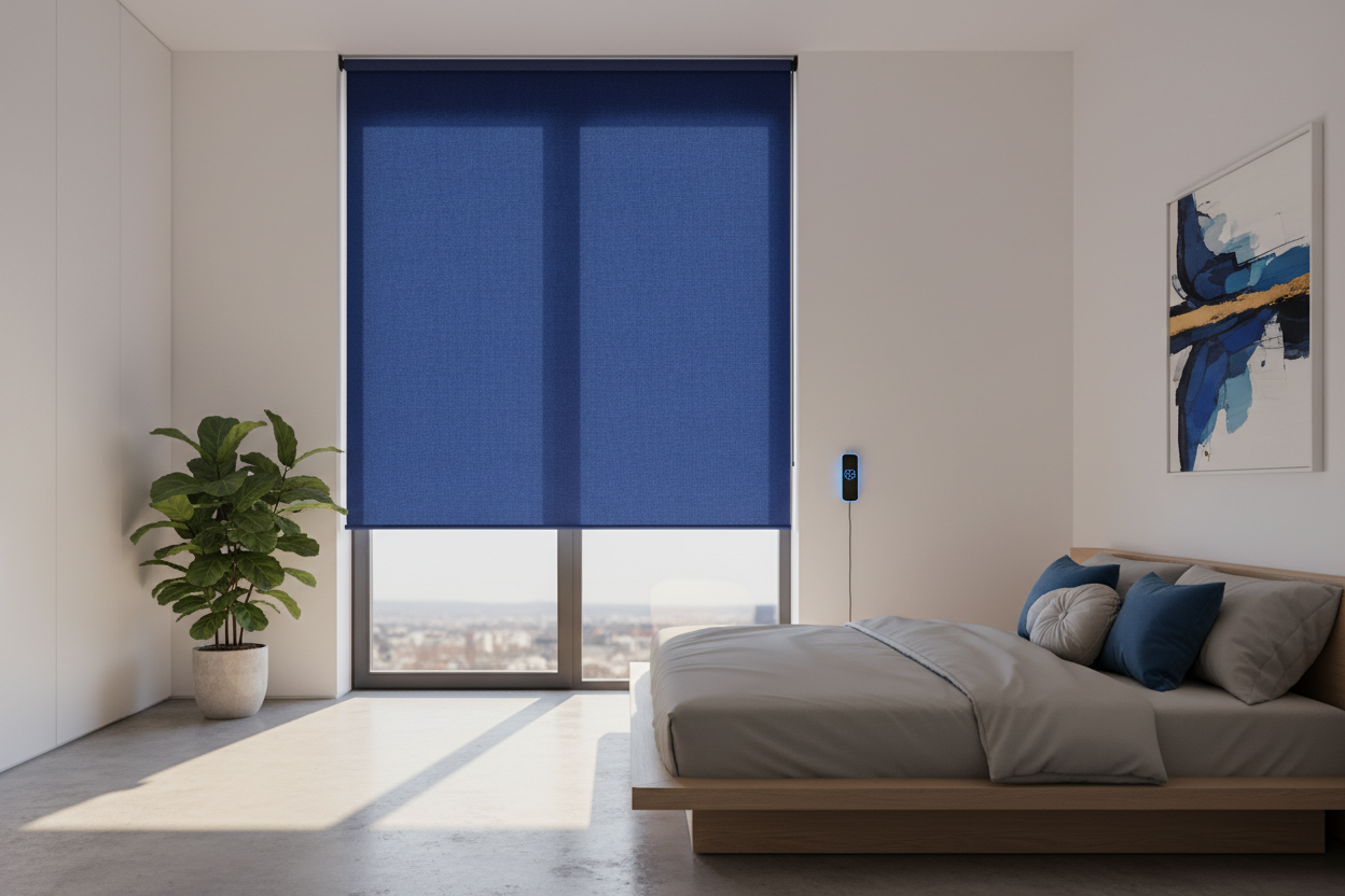 Why I Finally Swapped My White Blinds for a Blue Roller Shade