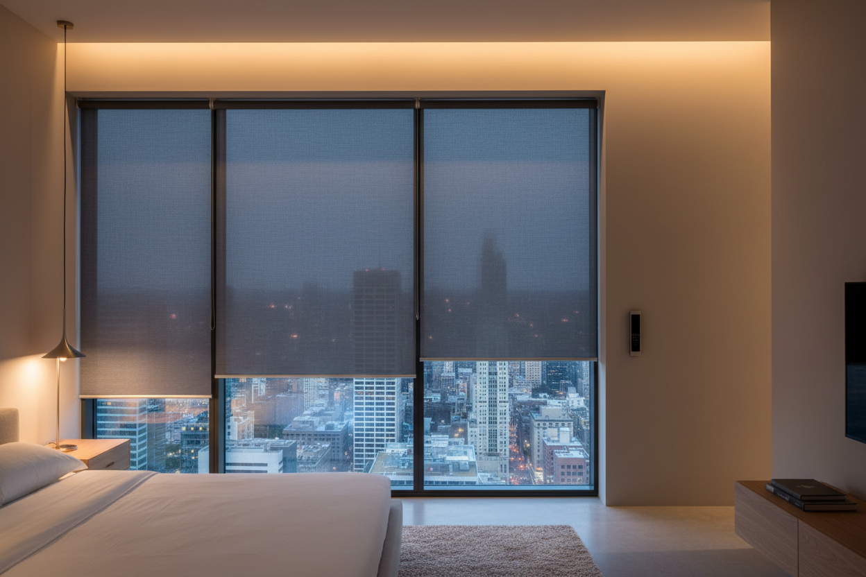 Do One Way Mirror Roller Shades Actually Work at Night?