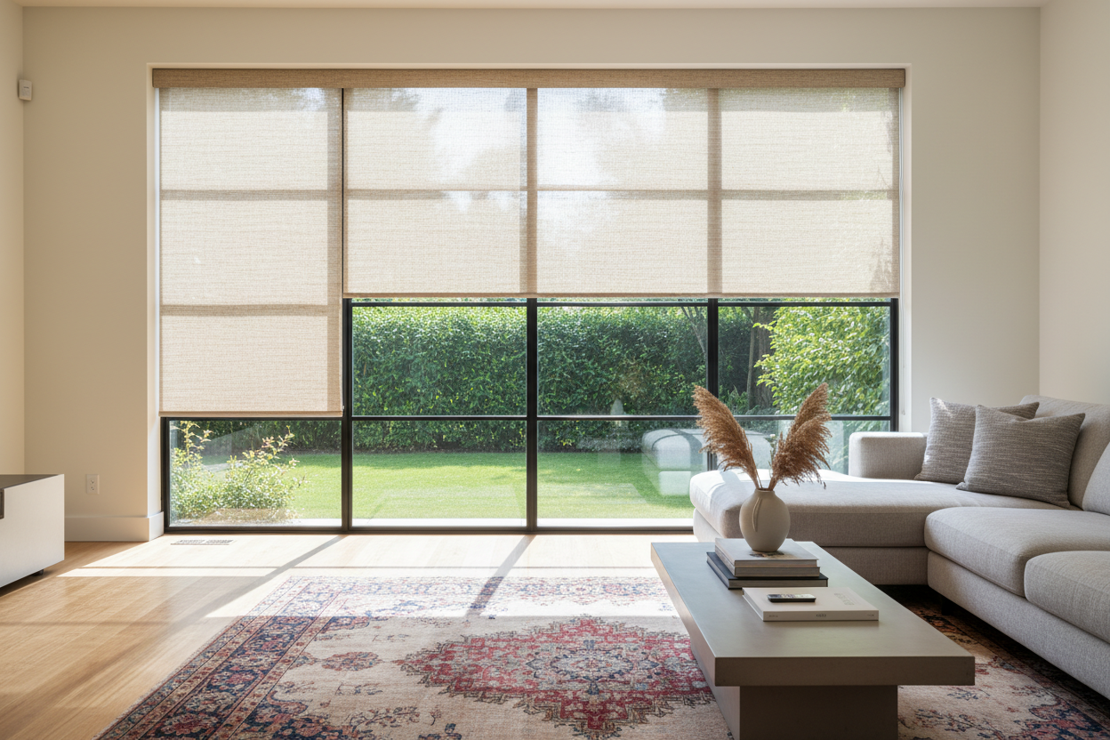I Installed a Lowes Solar Shade to Save My Vintage Rugs From Fading