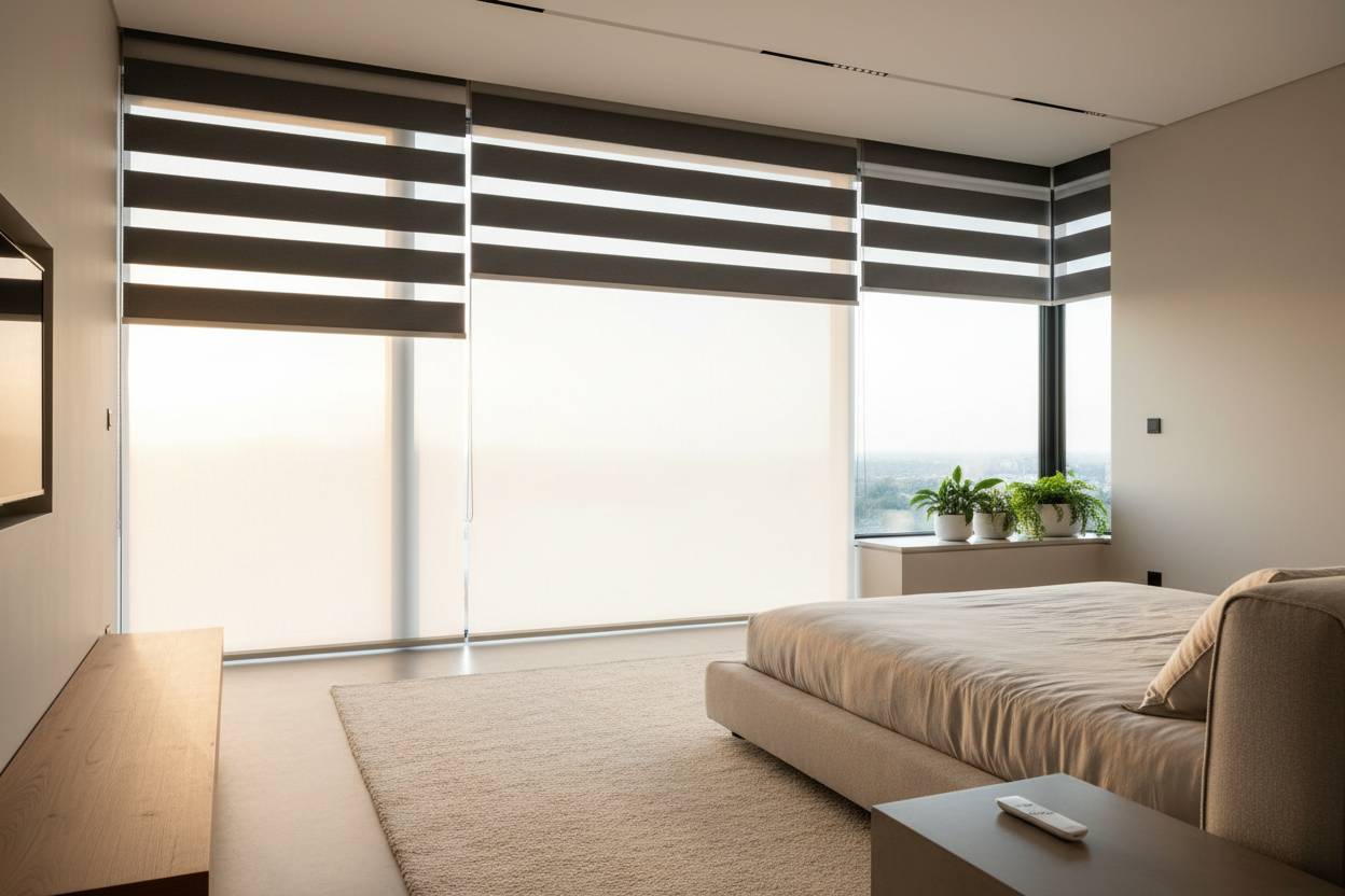 Your Double Curtain Rod Looks Cluttered: Try Sheer and Blackout Shades