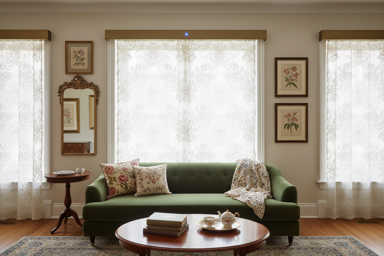 Are Lace Roller Shades for Windows the New Grandmillennial Must-Have?