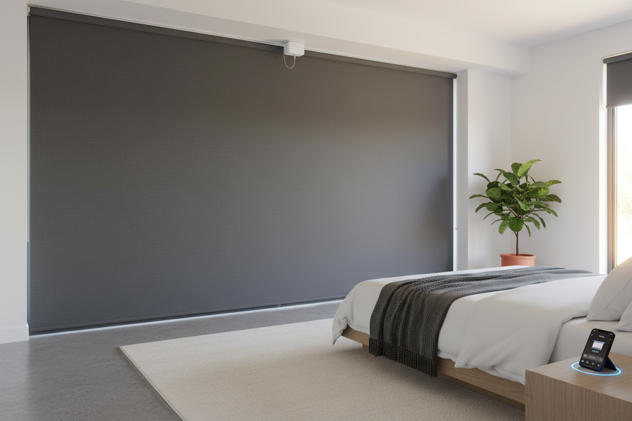 I Faked a Custom Hardwired Look With Battery Operated Blackout Shades