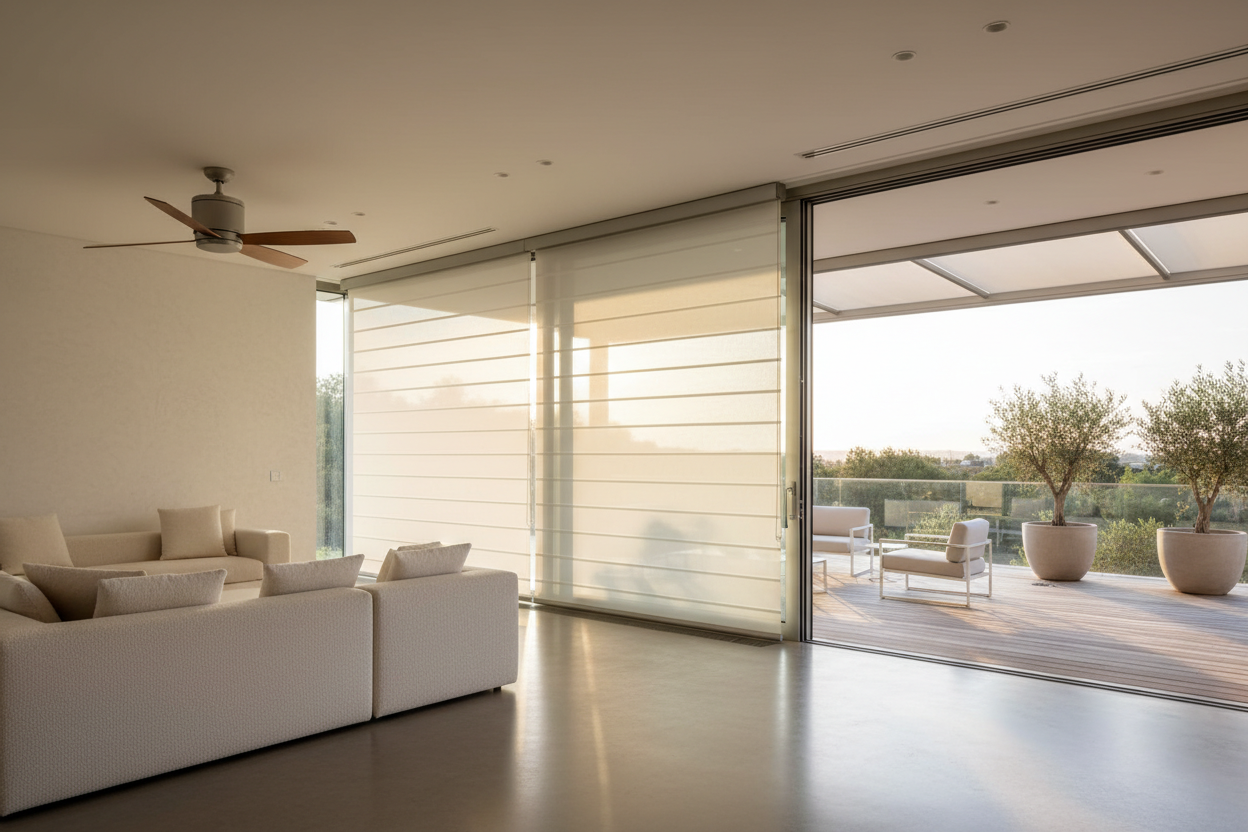The Hardware Secret to a 10 Ft Wide Outdoor Roll Up Shade That Won't Sag