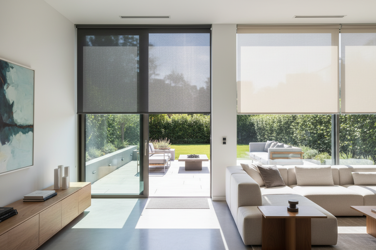 Interior vs. Exterior Roll Up Solar Shade: Which Actually Stops the Heat?