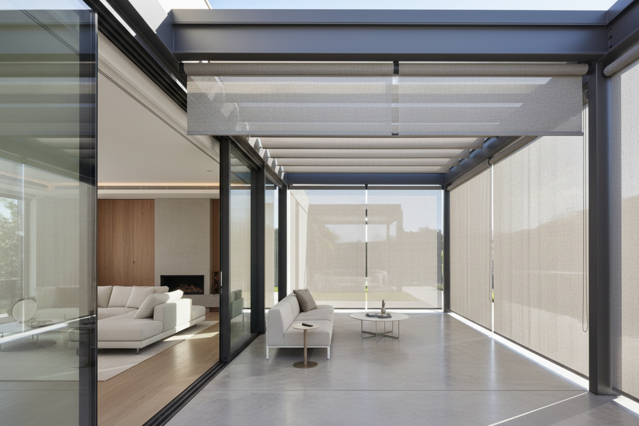 I Saved My Blindingly Hot Patio With a Pergola Roller Shade