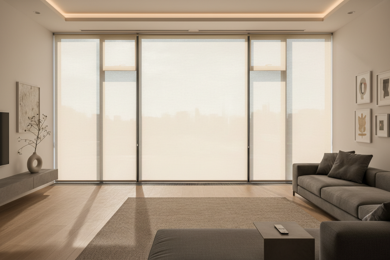 The Trick to Making an Extra Wide Roller Shade Actually Look Cozy