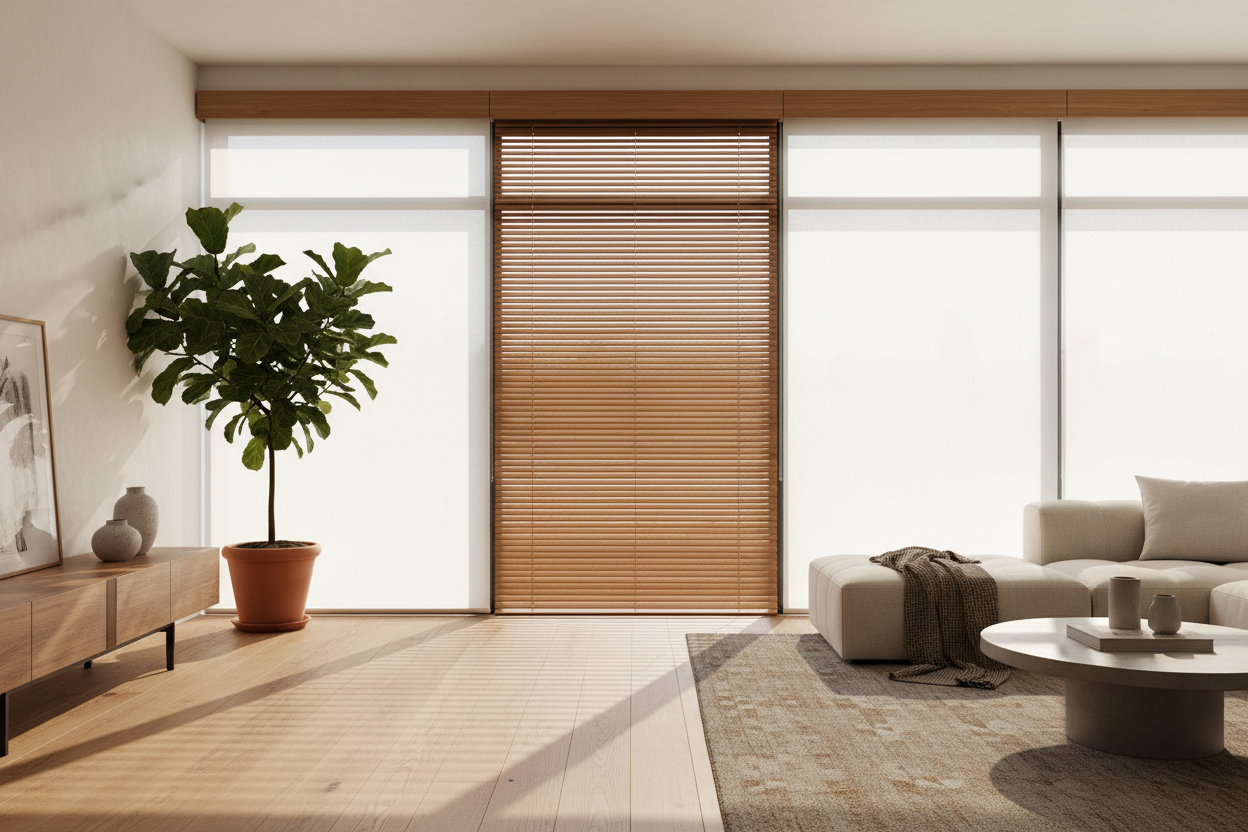 I Replaced My Heavy Slats With Roller Blinds Wooden Textures
