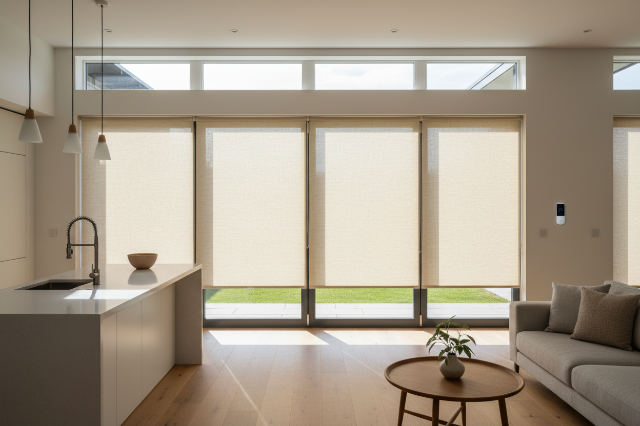 I Cured My 'Fishbowl' Kitchen With Roller Blinds on Door Glass