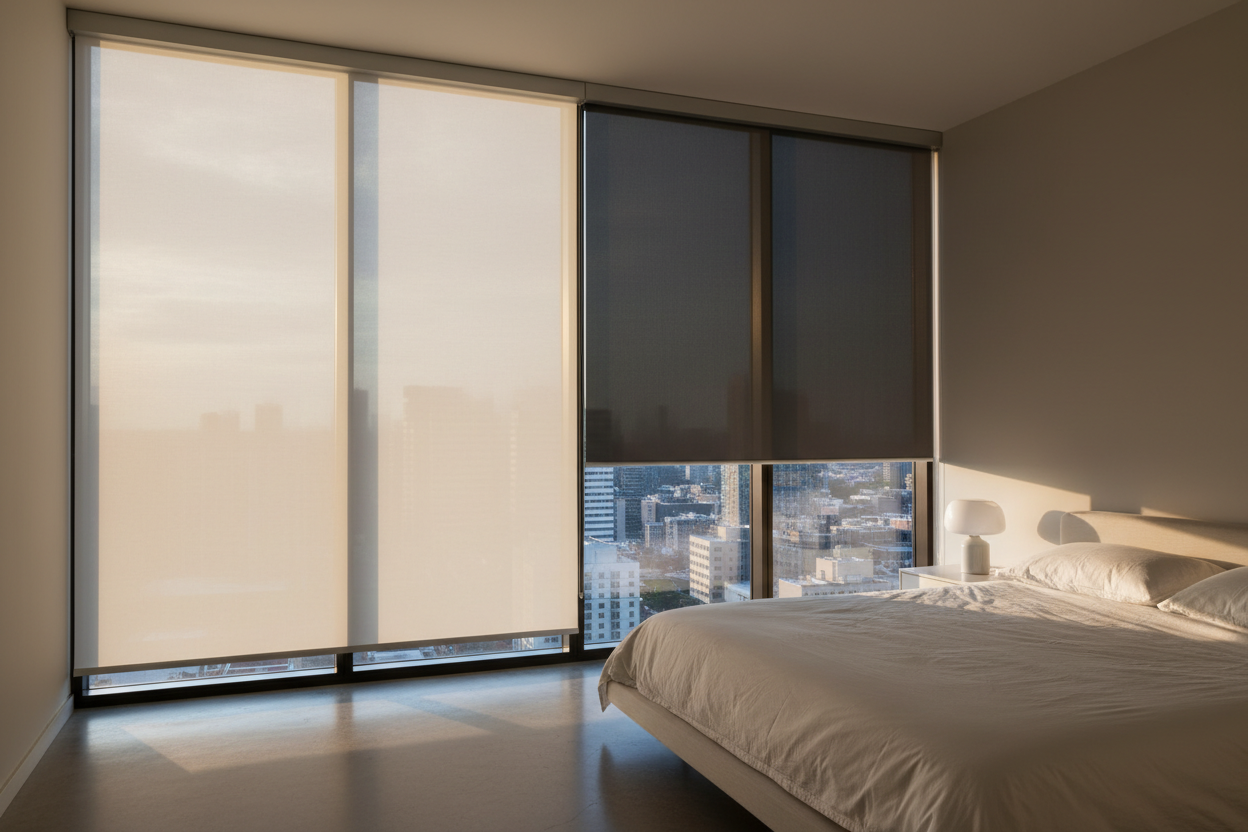 The Nighttime Catch With Blinds Where You Can See Out But Not In