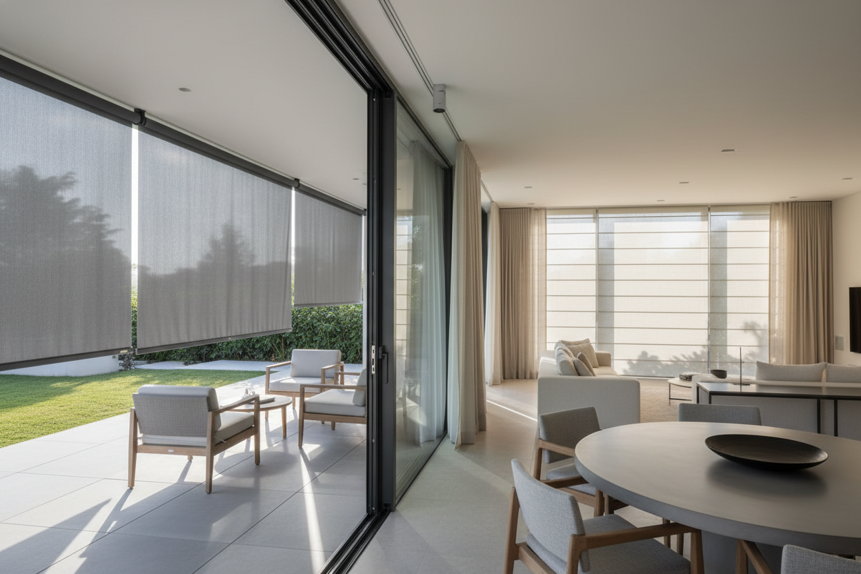 The Glare Was Ruining Dinner: Why I Added Pull Down Patio Shades