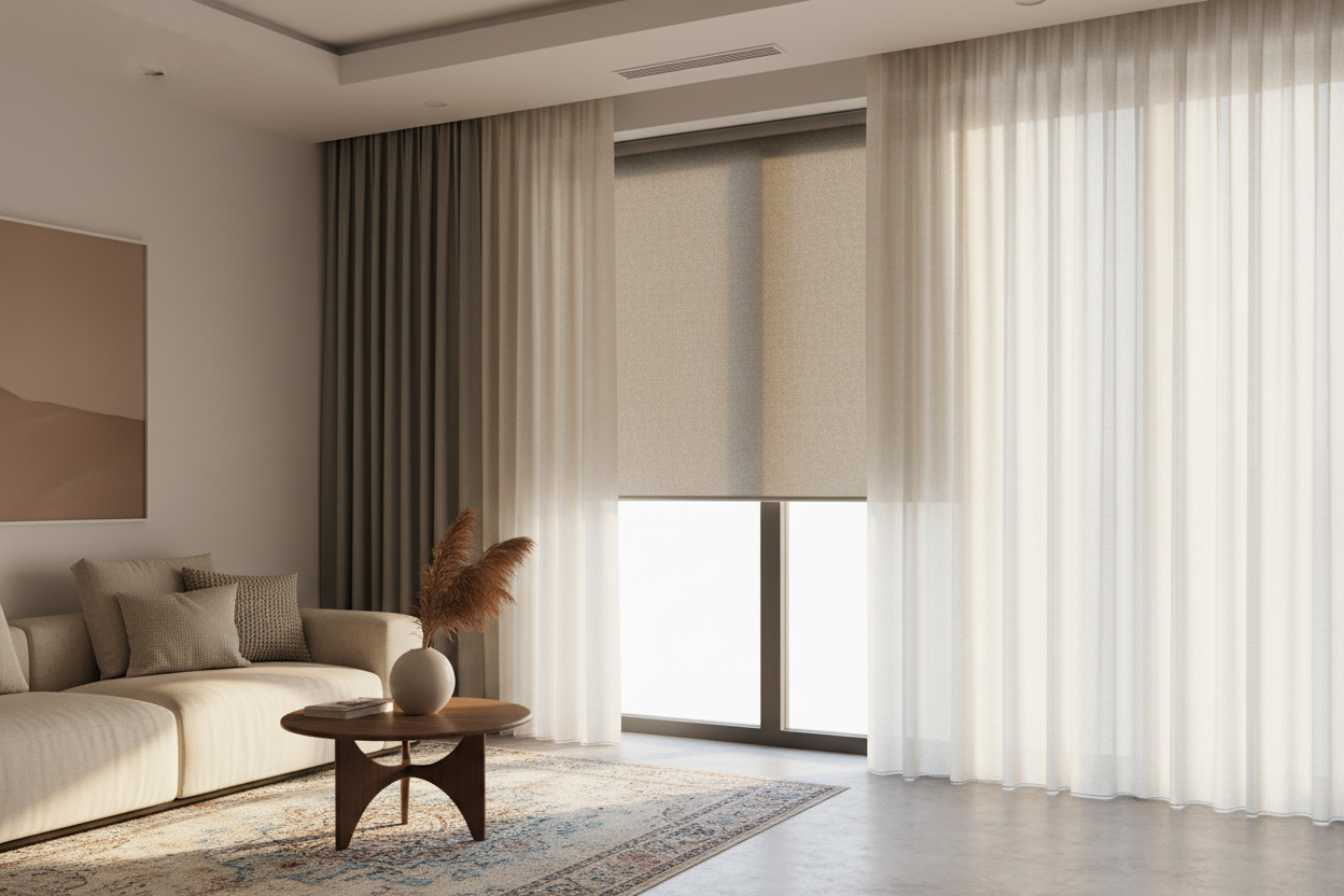 My Vintage Rug Faded Until I Hid a House Window Sun Shade Under Drapes