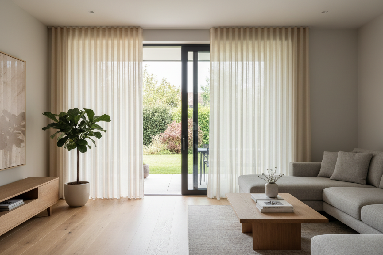 Your Patio Door Window Treatments Are Ruining the Room's Flow