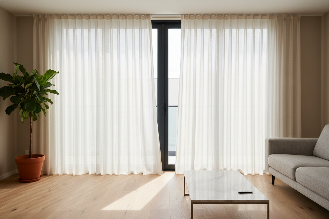 Your 90s Plastic Slats Have to Go: Better Shades for Sliding Door Setups