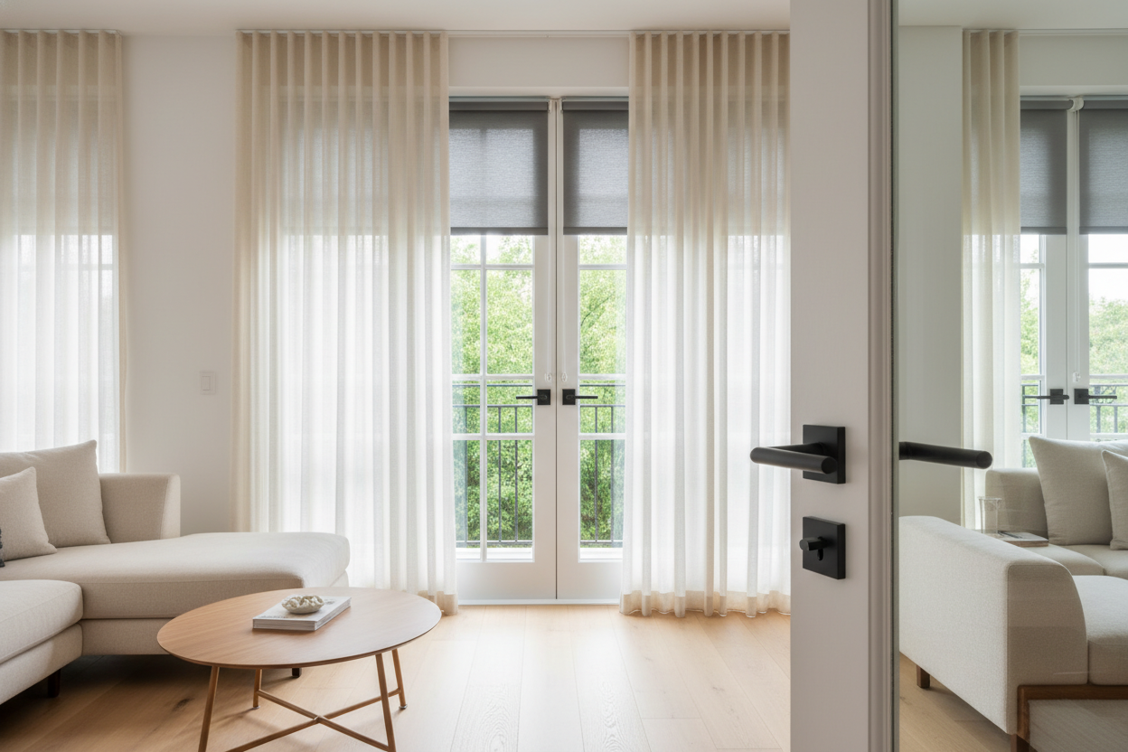 Do Door Shades Really Work on French Doors With Lever Handles?