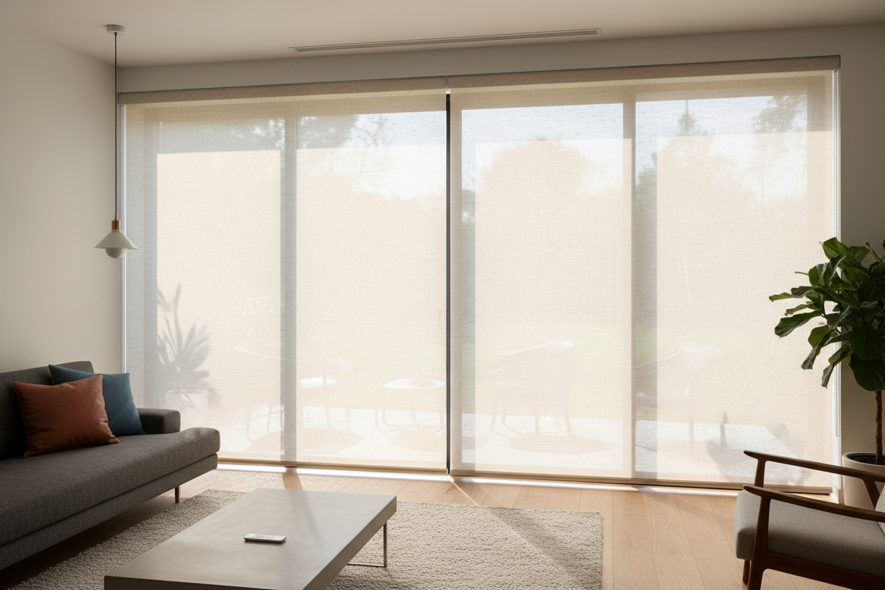 I Finally Found Sliding Door Solar Shades That Don't Look Like an Office