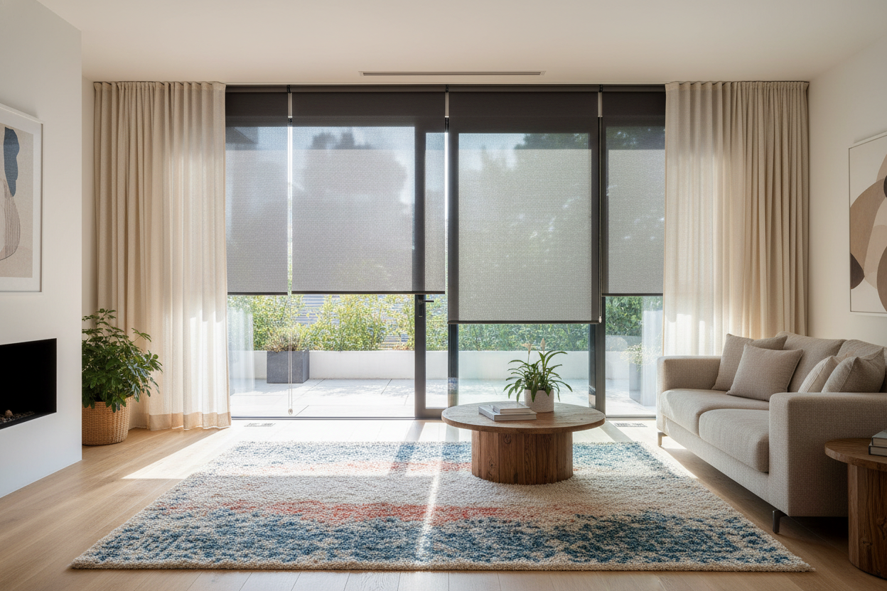 I Ruined a $2K Rug Before Getting Solar Screens for Sliding Glass Doors