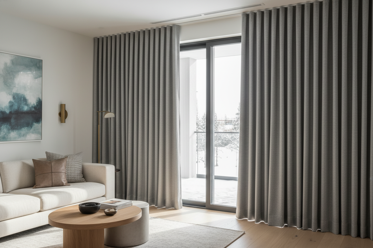 How to Hang Patio Door Thermal Curtains Without the Stiff Motel Look