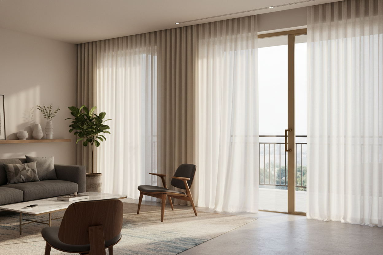 Why Your Glass Door Curtain Looks Like a Hospital Privacy Screen