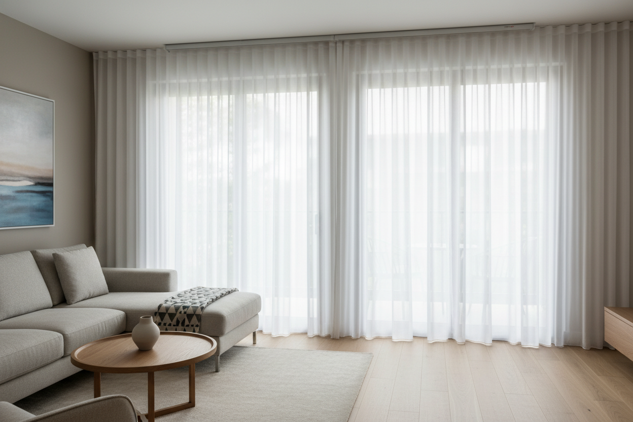 Your Sheer Curtain for Patio Door Glass Needs Twice as Much Fabric
