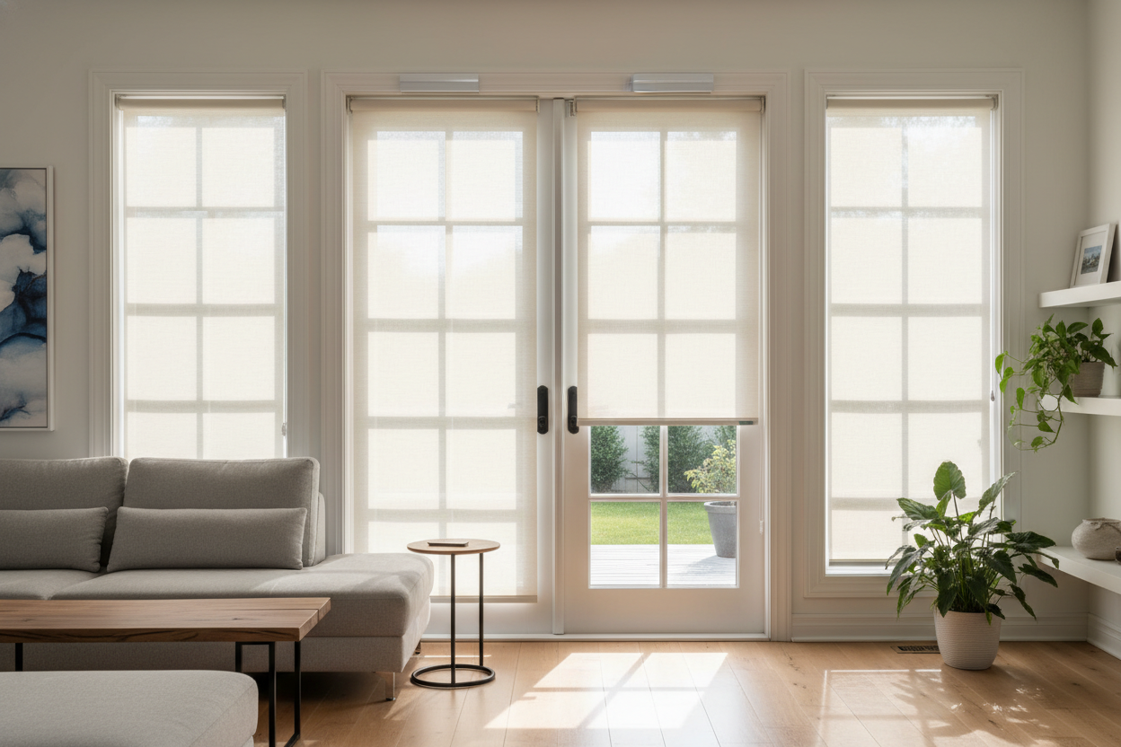 How to Hang Blinds for Glass Doors Without Ruining the Trim