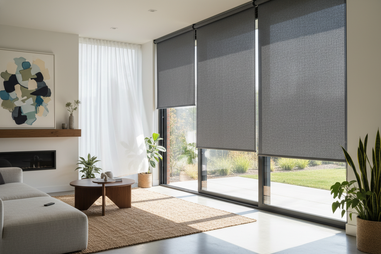 I Never Match Blinds for Living Room Sliding Door Setups to Other Windows