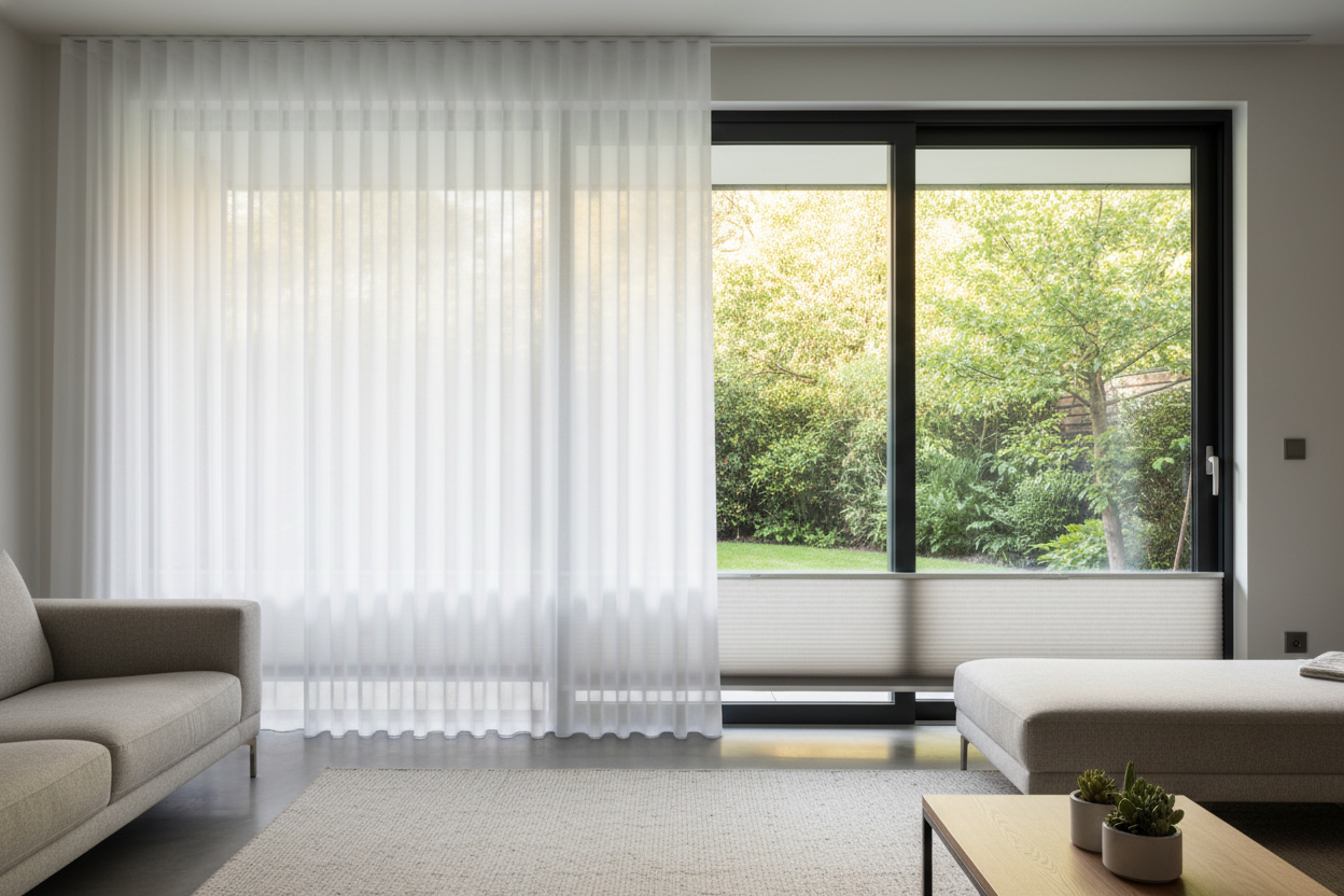 Why I Never Center Sliding Glass Door Window Treatments