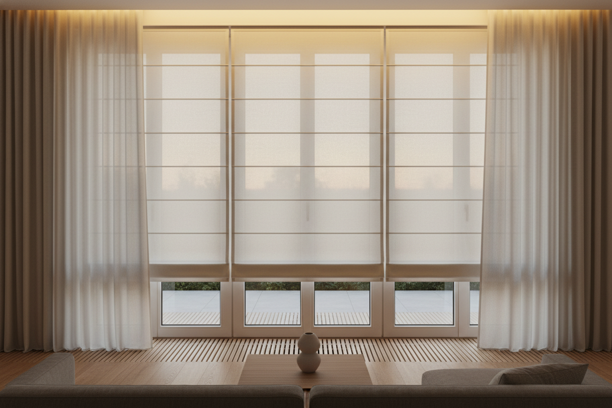 The 3 Coverings for Glass Doors That Actually Look Good at Night