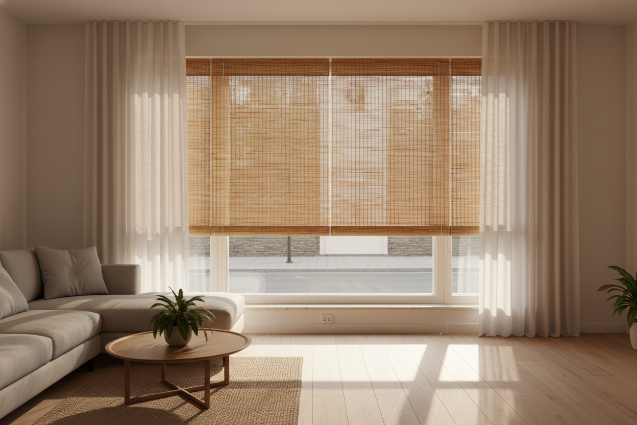 Why Bottom Up Bamboo Shades Are the Only Fix for Street-Facing Windows