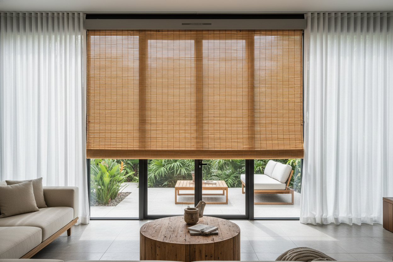 I Fought the Wind With 84-Inch Wide Outdoor Bamboo Shades (And Won)