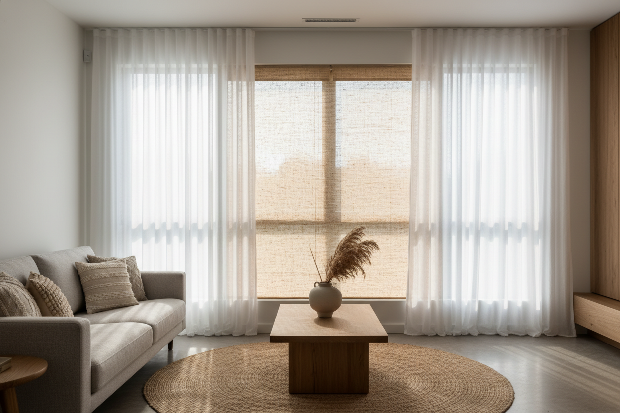 Why I Actually Prefer Cheap Woven Blinds for Layering Under Drapes