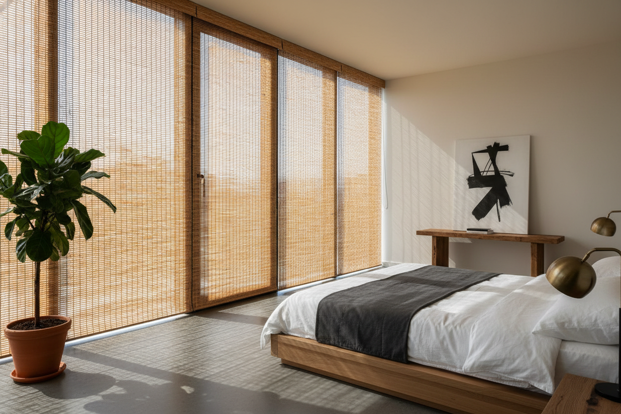 Why I Finally Traded Bulky Woven Folds for Bamboo Roller Blinds