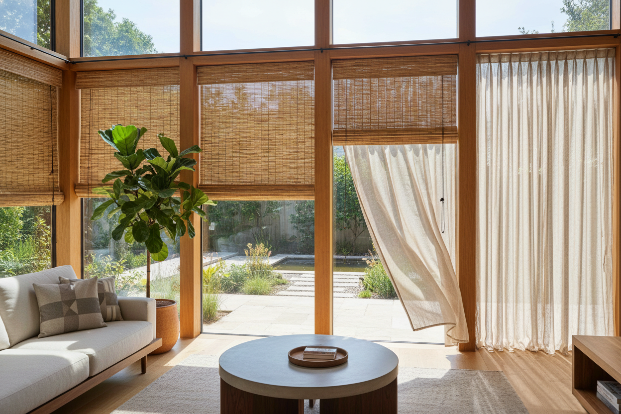 Stop Hanging Outdoor Roll Up Bamboo Blinds Between Your Patio Posts