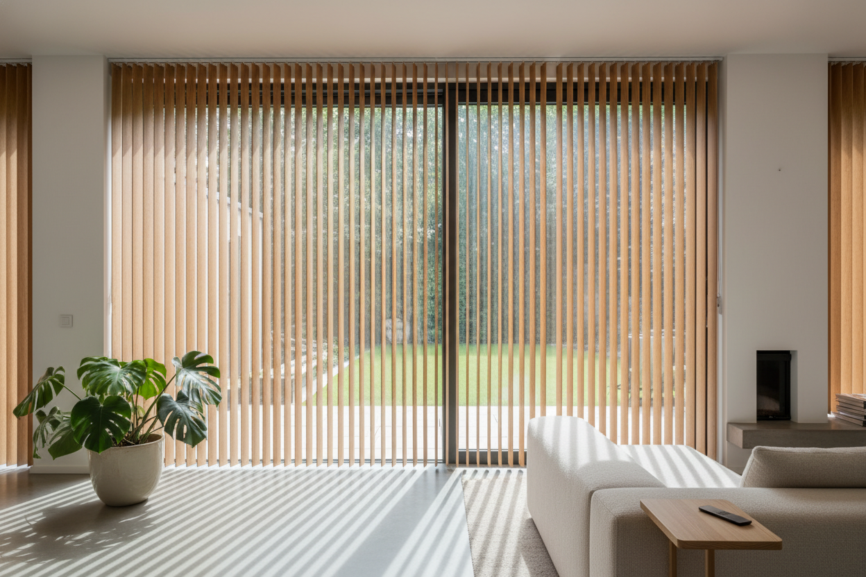 I Traded Clunky Plastic for Vertical Blinds Bamboo on My Slider