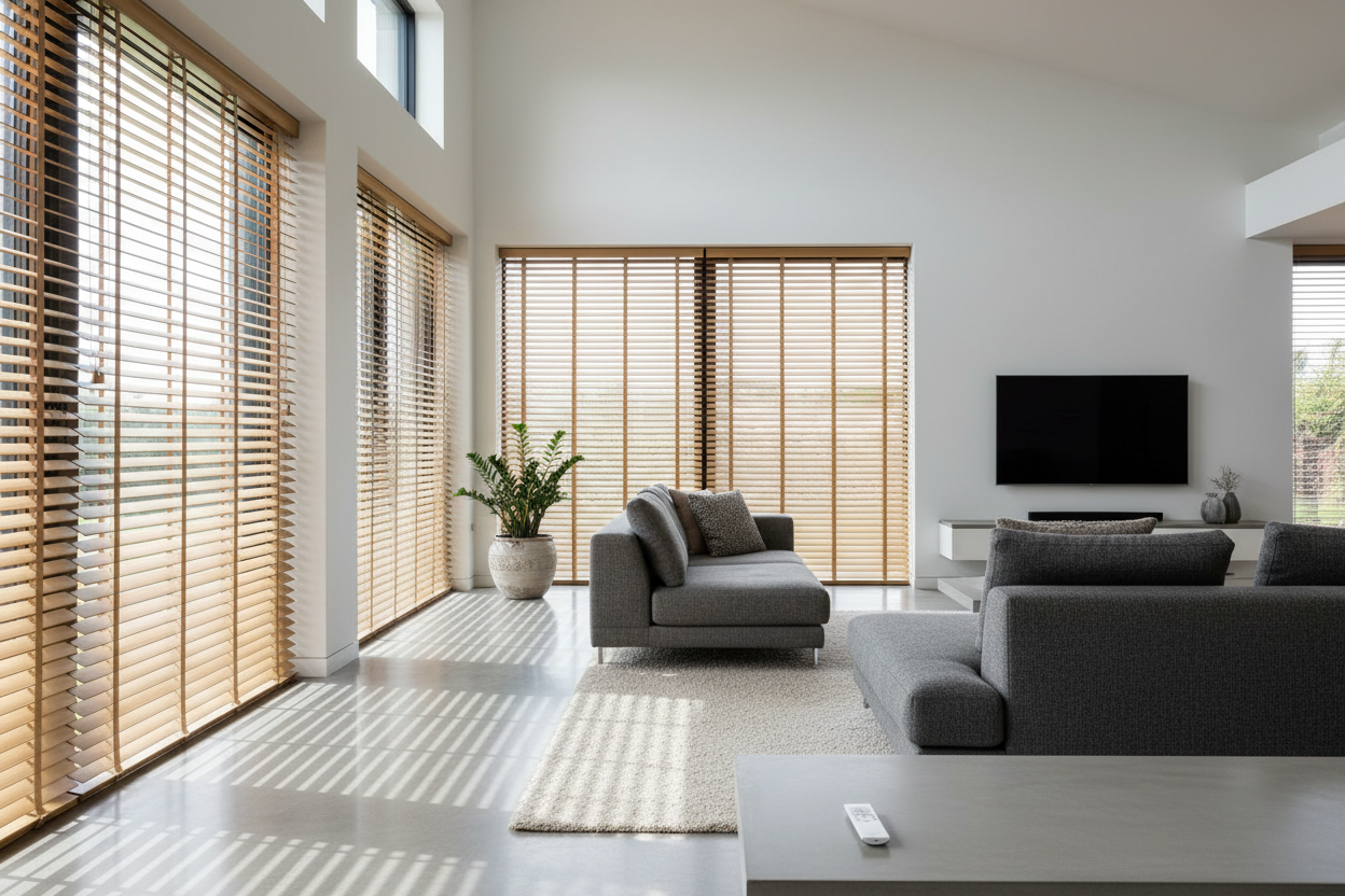 Why I Traded My Expensive Drapes for Horizontal Wooden Blinds