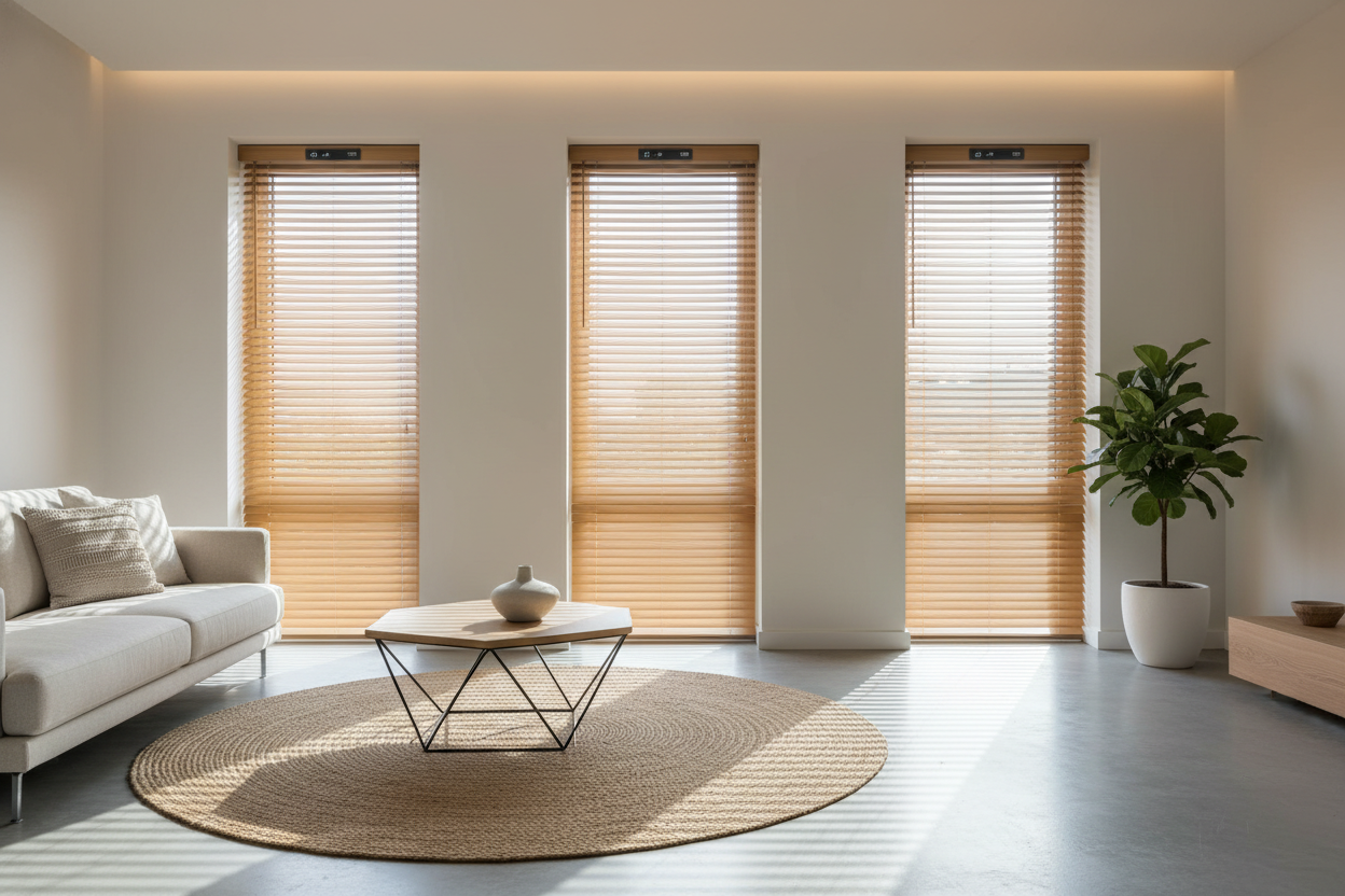 Your Skinny Windows Look Naked (Try 27 x 72 Faux Wood Blinds)