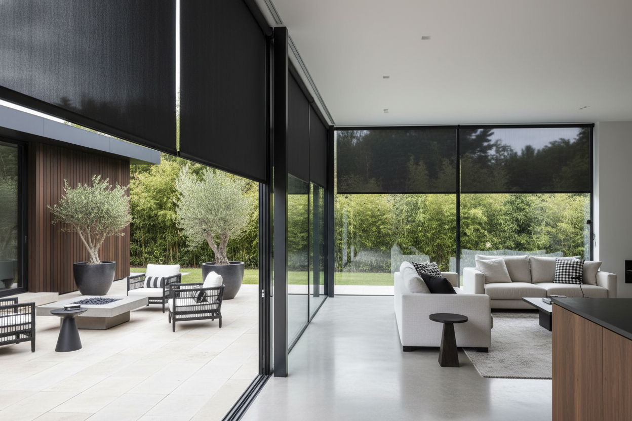 Why Black Outdoor Shades and Blinds Actually Look Better Than White