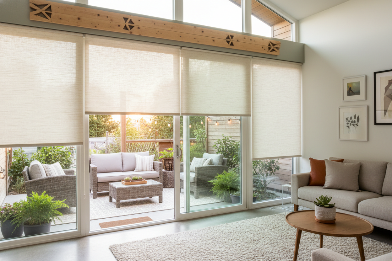 The 1-Hour DIY Valance That Makes Plastic Roll Up Blinds Look Custom