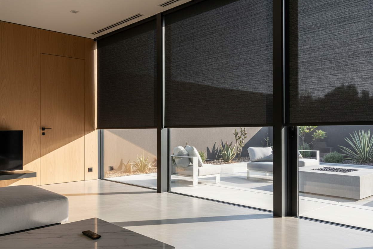 Are Black Outdoor Blinds Too Heavy for a Standard Patio?