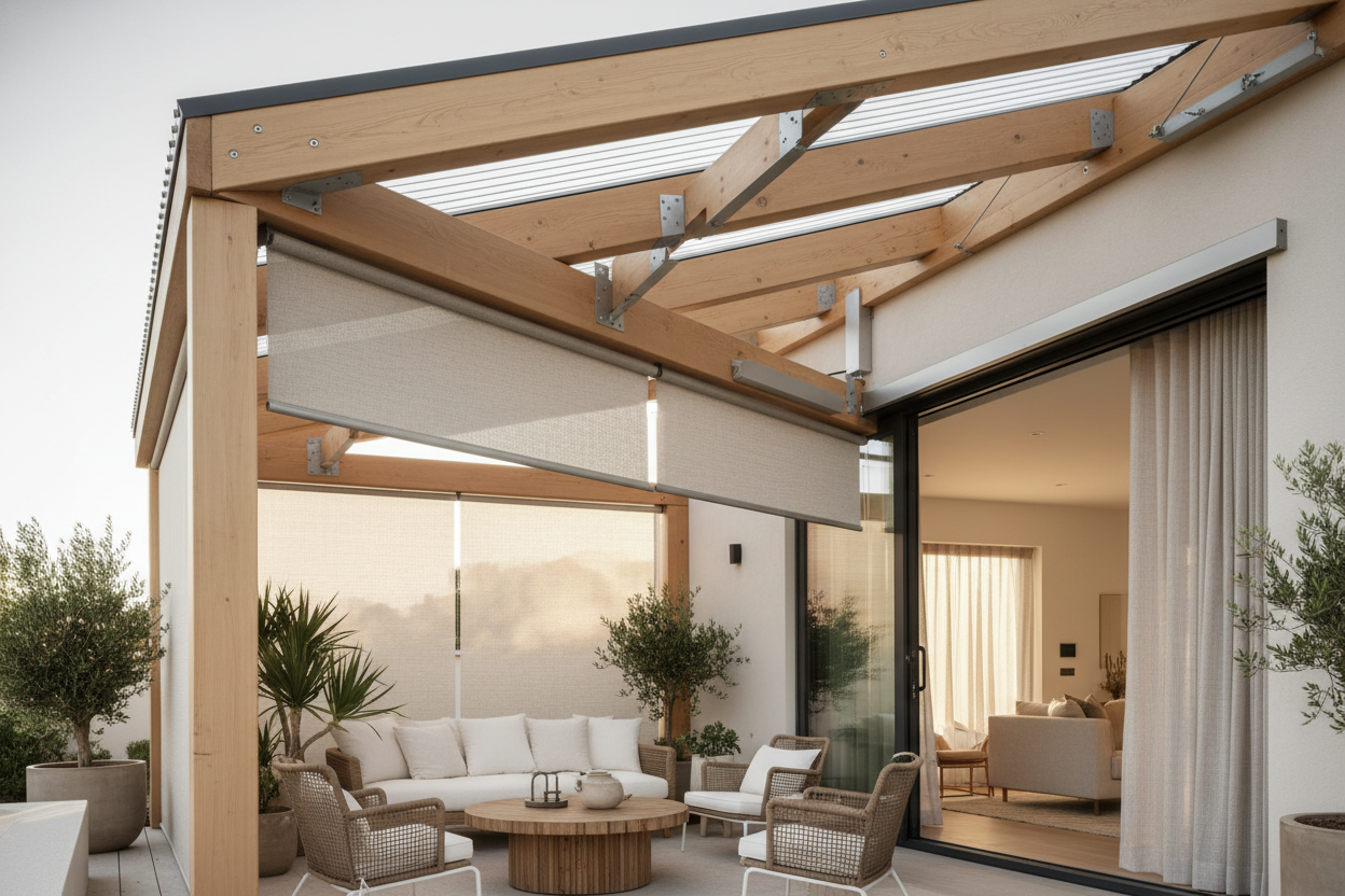How to Hang Outdoor Blinds for Angled Roofs (Without the Crooked Gap)