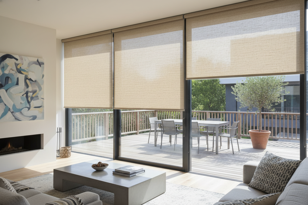 How I Styled Deck Privacy Blinds So My Neighbors Can't See Us Eat