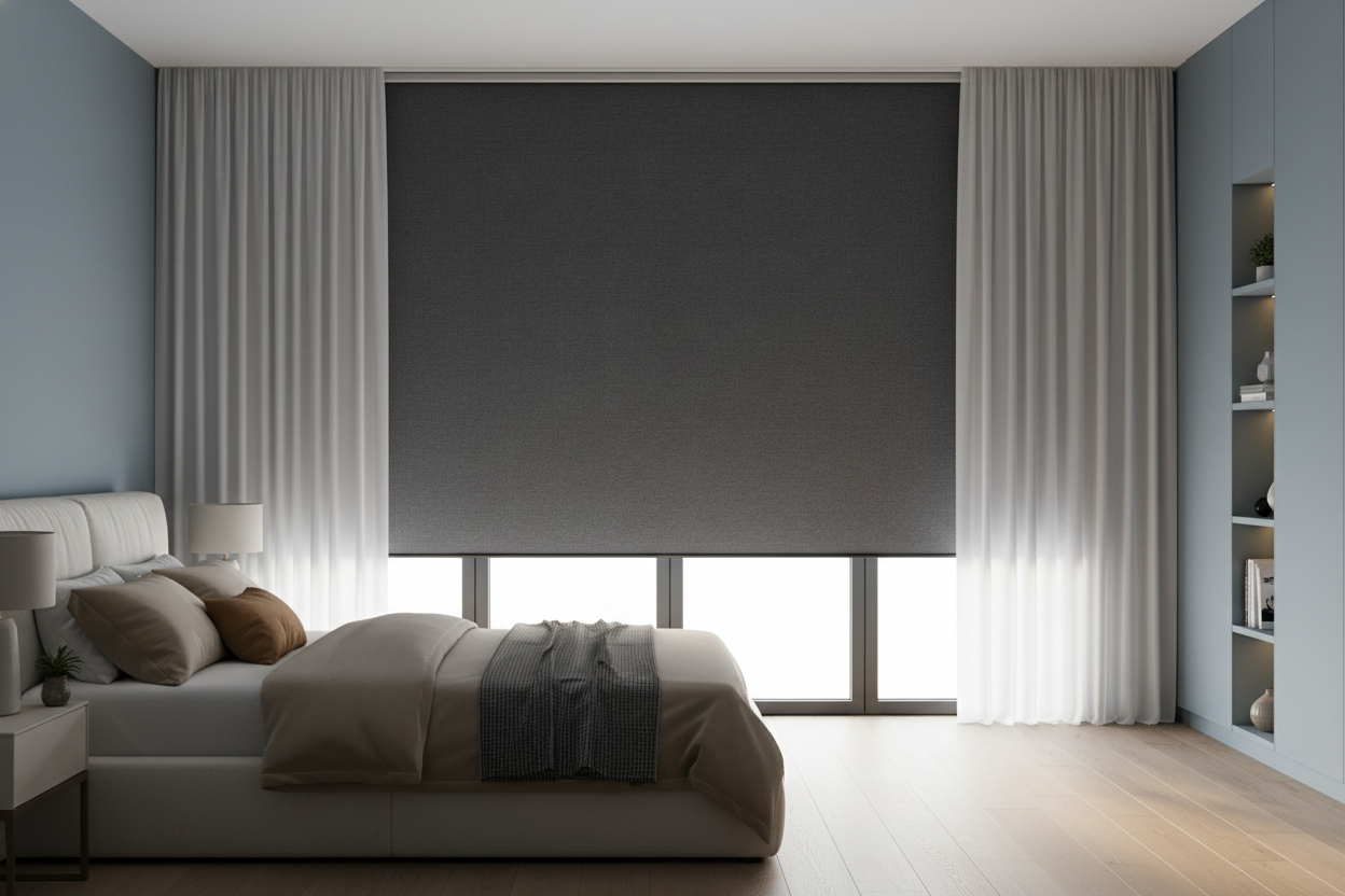 Why Your Bedroom Actually Needs Blackout Fabric Blinds (Not Vinyl)