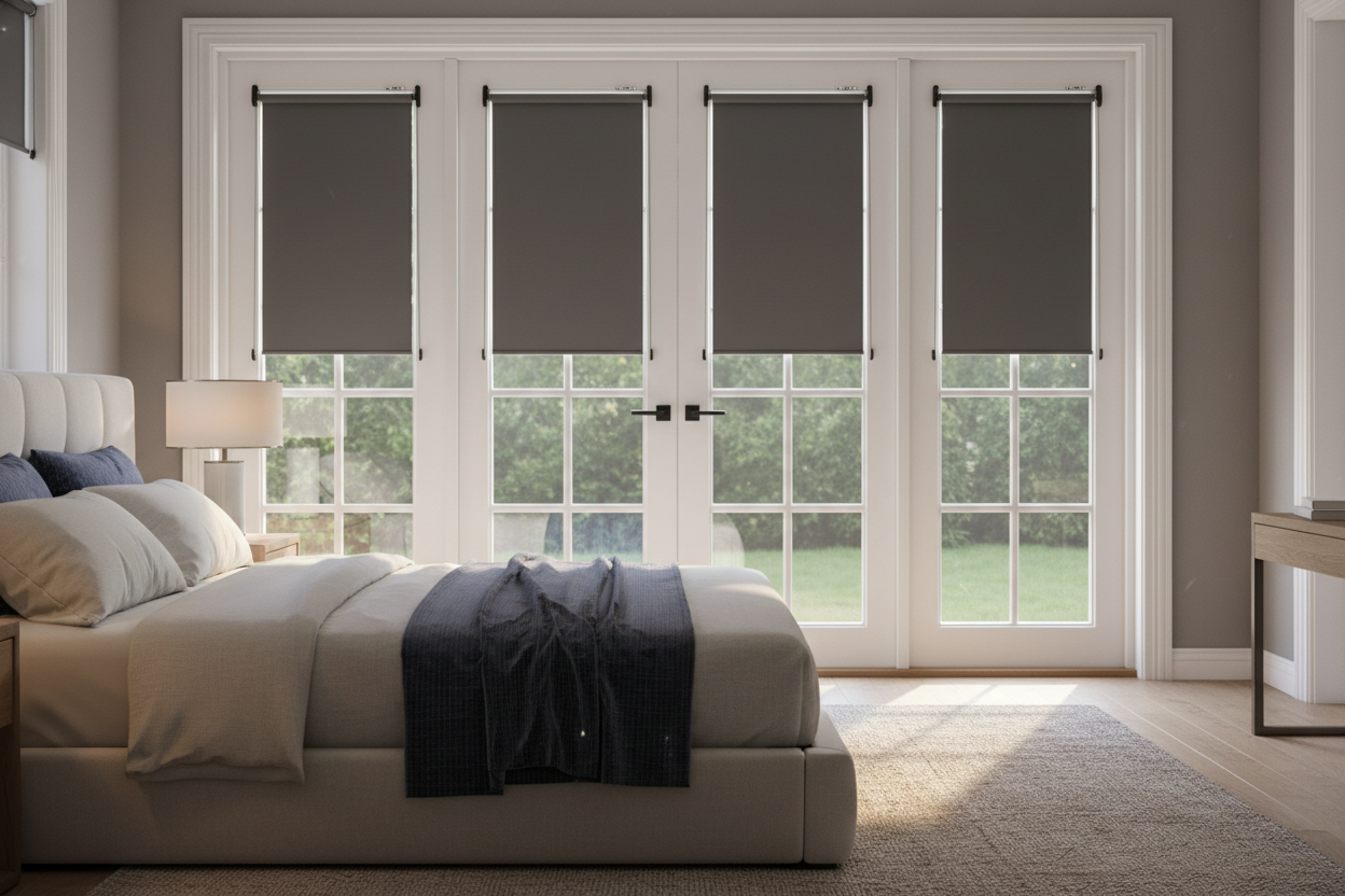 The Only Blackout French Door Blinds That Won't Ruin Your Trim